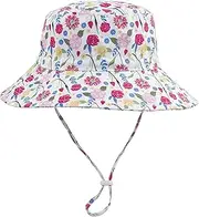 [Muryobao] Baby Kids Girls Sun Hat Wide Brim UPF 50+ UV Protection Bucket Hats