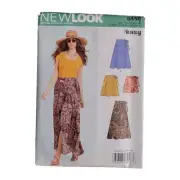 NEW LOOK 6456 Misses' Easy Wrap Skirts Mini Midi Maxi Skirts Size 6-18