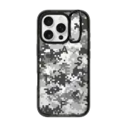 iPhone 16 Pro Impact Ring Stand Case MagSafe Compatible Gray Camo