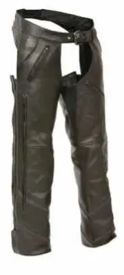 Milwaukee Leather Men's Vented Leather Chaps w/ Reflective Piping ML1144