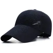 [NORTHWOOD]Long Brim Summer Cap Men Women Baseball Cap Breathable Quick Drying Mesh Cap Dad Hat dark blue 56-62cm
