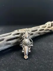 Native American Navajo plain sterling silver flower ring size 5.5