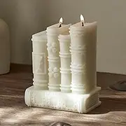 Book Frame Candle,Gifts for Book Lovers,Book Candle,Home Room Shelf Decor Idea,Handmade Soy Wax Candle for Home Decor for Living Room Bathroom (White)