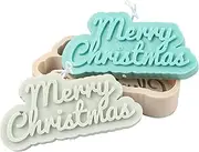 TOPYS Wave Alphabet Letter Pillar Silicone Candle Molds, DIY Casting Epoxy Letter Molds for Clay Resin Pendant Plaster Carving Making Aromatherapy White Elephant Gifts (Merry Christmas)
