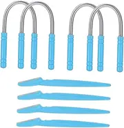 MERRYHAPY 4pcs Eyebrow Shaver Set Facial Hair Remover Spring Epilator for Women Precision Trimmer for Eyebrows and Face Durable and Easy to Use