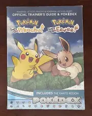 Pokemon: Let's Go Pikachu Eevee Official Trainer's Guide and Pokedex New Sealed