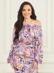 GUESS Marciano Pink Multi Luise Paisley Blouse Size: 40, Polyester