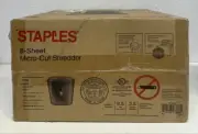New Sealed , Staples 8-Sheet Micro-Cut Personal Shredder , SPL-NMC8A