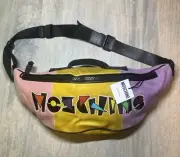Moschino Spring 2021 leather belt bag Geometric logo Memphis Style New w tags