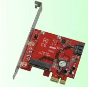 Addonics AD2SAHMSA Hyper HDD-SSD Controller - 1-Port SATA-III, 1-Port mSATA