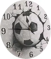 HONMEET Wall Clock 10 Inch Basketball Wall Clock 3D Battery Operated Modern Clock for Home Decor