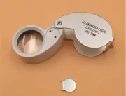 40X Jewelers Loupe Jewelry Loop Coin Magnifier Light Pocket Magnifying Glass