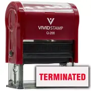 Terminated Self-Inking Office Rubber Stamp
