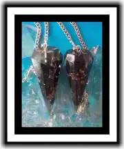 ORGONE BLACK TOURMALINE DOWSING PENDULUM, BLACK TOURMALINE PENDULUM With POUCH