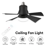 Socketed Fan Light with Remote, 15.7’’ Screw in Ceiling Fan Light Bulb Fan