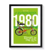 Raleigh Chopper, Chopper Bicycle, Printable Poster, Wall Art for Bicycle Fans
