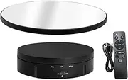 Generic Electric Turntable 360 Degree Turntable Display Stand, Mirror Covered, Rotating Platform Rotating Display Stand for Cake Model Product Display, Black