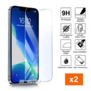 2X Tempered Glass Screen Protector For iPhone 16 15 14 13 12 11 Pro Max PLUS XR