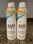 2 Bare Republic Sunscreen SPF 30 Sheer Zinc Oxide Coco Mango Scent Sealed 12/25