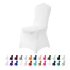 Chair Cover 12PCS Durable Removable Spandex & Polyester Solid White Furniture...