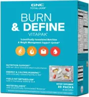 GNC Total Lean Burn and Define Vitapak Program for Men & Women, 5-In-1 Pack for