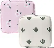 2PCS Mini Makeup Bag,Cute Pocket Cosmetic Bag,Portable Small Make Up Bags for Women,Travel Cosmetic Bag Small Makeup Pouch,Mini storage bag for Sanitary pad,coin,lipstick,jewelry, A, one