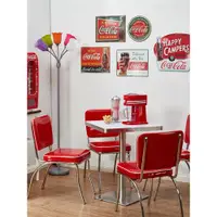 在飛比找ETMall東森購物網優惠-美式復古餐廳Retro Diner紅色快餐椅漢堡店椅子靠背椅