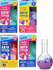 Mr. Bubble Kids Bath Bomb Potions - Colorful Fizzy Fun - Cool Foam and Bubble Science Beaker for The Bath (Pack of 4)
