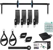 Pilates Bar Kit for Women - Pilates Kit for Home Workouts with Resistance Bands,Portable Home Gym Pilates Bar Kit Multifunctional Fitness Equipment for Full Body Training Home Gym
