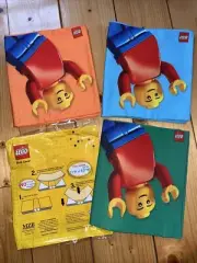 Lego Book Covers Stretchable Fabric Set Of 3, fits up to 11”Hx9.5”W