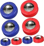QUMIIRITY 16pcs Curling Game Table Top Table Top Shuffleboard Game Tabletop Hockey Table Game Bulk Table Curling Balls Shuffleboard Rollers Games Puck Steel