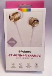 Polaroid Wireless Metallic Earbuds Tangle Free Cord FREE SHIPPING