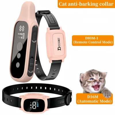 Cat with remote control + automatic bark-stopping collar Suitable for all cats