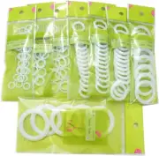 123Pcs (8 Size Mixed) Plastic O Rings DIY Crochet Ring Circle Hook Craft Tool Ac