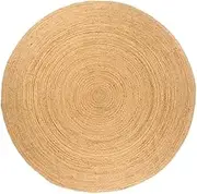 Generic Area Rug Braided Jute 180 cm Round