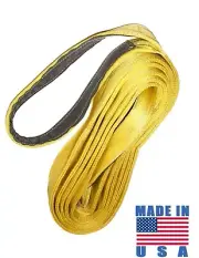3" x 12' ft Twisted Eye Nylon Lifting Towing Recovery Sling Strap Reinforced USA