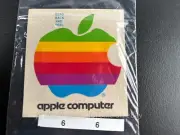 APPLE MACINTOSH Computer Rainbow Logo Sticker from the Apple II days