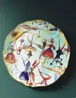 ANTHROPOLOGIE SIDE SALAD PLATE PAULINE DE ROUSSY DE SALES CHRISTMAS 4 PIECE