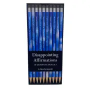 Disappointing Affirmations Pencils by Dave Tarnowski Funny Dark Humor Gift