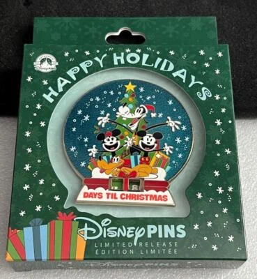 Disney Christmas Countdown 2023 Mickey Minnie Pluto Goofy Holiday jumbo Pin