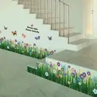Skirting Line Wall Decals DIY Green Grass Wall Corner Stickers for Home Decor