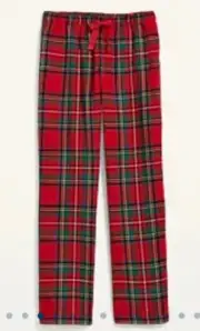 NEW Old Navy Printed Flannel Pajama Pants for Women LT Red Tartan Plaid NWT