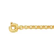 9ct Gold 45cm Solid Belcher Bolt Ring Necklet