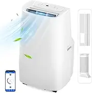 Advwin Portable Air Conditioner 16000 BTU, 3 in 1 Portable AC unit with Cooling, Dehumidifier & Fan, APP Control, Window Mount Kit, 24H Timer White