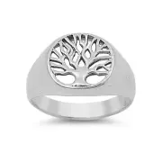 Celtic Tree of Life .925 Sterling Silver Fashion Signet Ring Sizes 5-10