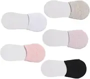 Healeved Cotton Half Socks Mesh Panel Non-Slip Toe Socks for Women Men Lightweight Breathable