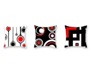 3Pcs Home Geometry Line Pillow Cover Living Room Office Sofa Cushion Cover - 3