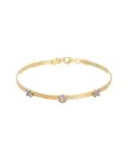Meshmerise 18K over Silver 0.13 ct. tw. Diamond Bangle