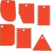 6PCS Plastic Clay Scraper Set, Soft Grip Sculpting Tools for Pottery, Ceramics, and Clay Art, Multi-Size Carved Scrapers, Industrial Clay Knives, and Crafting Tools with Ergonomic Handles