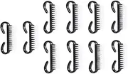 MOTHNUR 10 Pcs Nail Cleaning Brush Nail Polish Drill Make up Brush Cleaner Machine Keyboard Nail Dotting Tool Dusters Nail for Cleaning Trimmer Nail Machine Nail Pusher Rack Plastic Black
